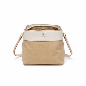 Nanette Lepore Tan and Cream Crossbody Bag